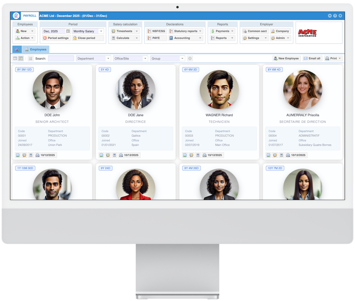 Payroll Mauritius Employee Management Application