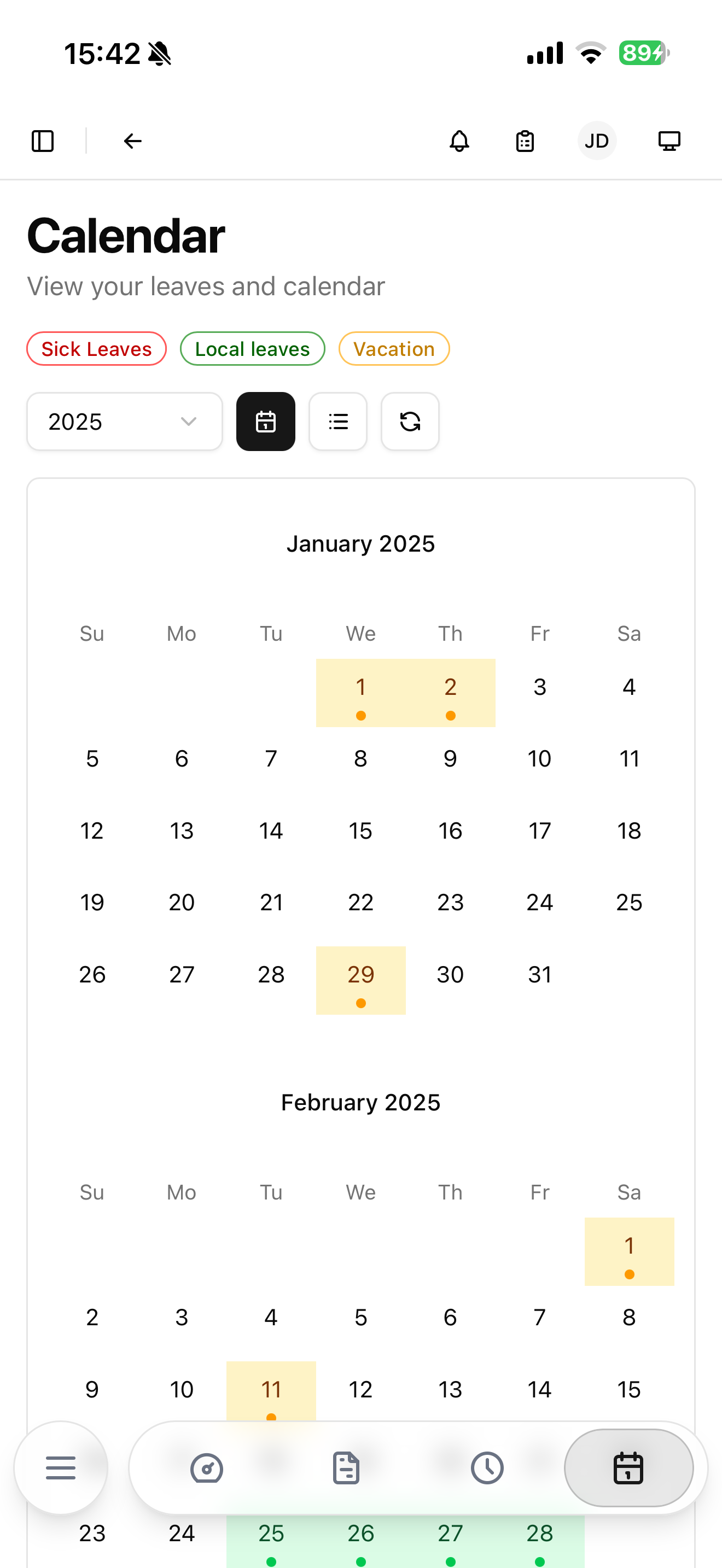 Team Calendar